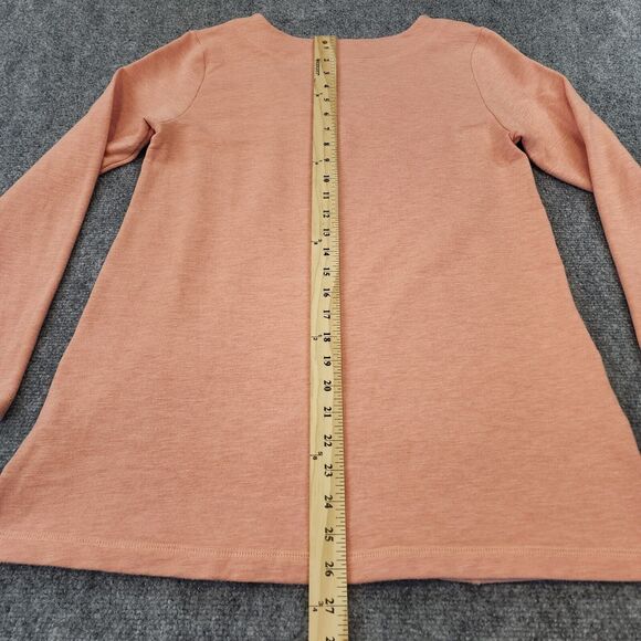 Soft Surroundings Sweater Womens Small Orange Heathered Coral Delia Pullover Top - Picture 6 of 14